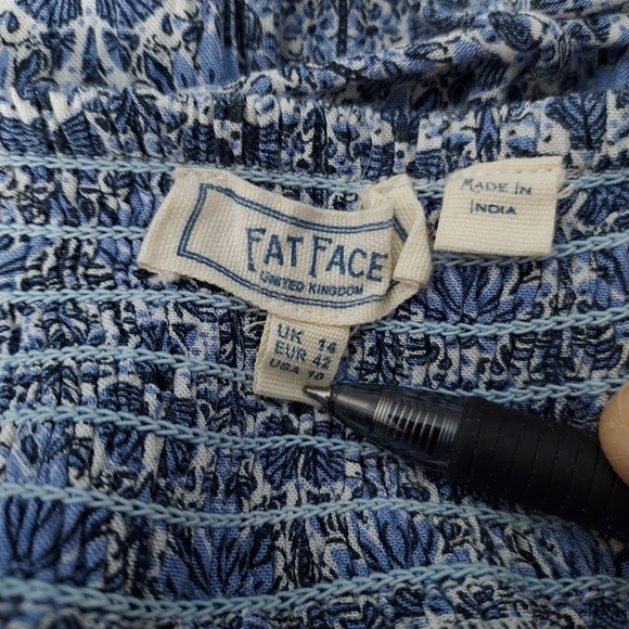 Fatface Blue Patterned Maxi Skirt - Picture 2 of 6